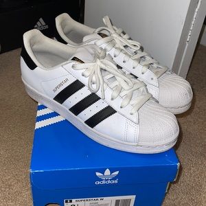 Adidas super star women’s 9.5 men’s 8.5